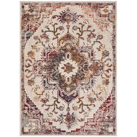 Safavieh 4 x 6 ft. Crystal Rectangle Power-Loomed Rug Light Blue & Burgundy CRS501F-4